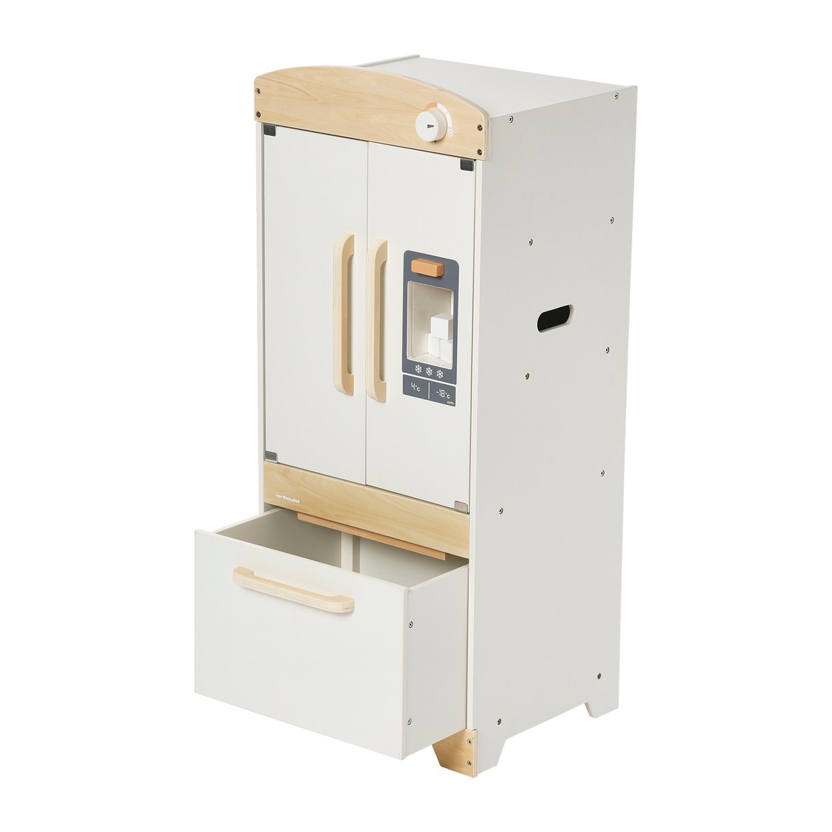 Réfrigérateur en bois FSC® écru, VERTBAUDET