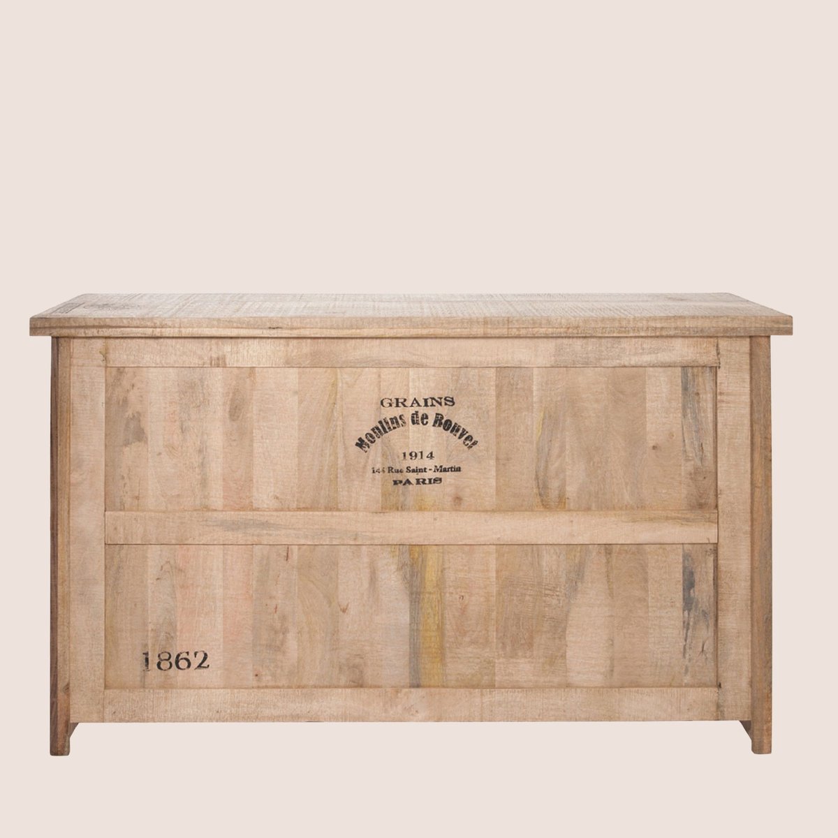 Bar en bois clair 3 tiroirs 2 tablettes - CASIMIR bois clair, HELLIN, DEPUIS 1862
