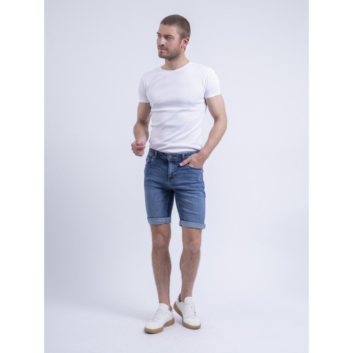 Bermuda En Jean Beloni bleu foncé, RITCHIE