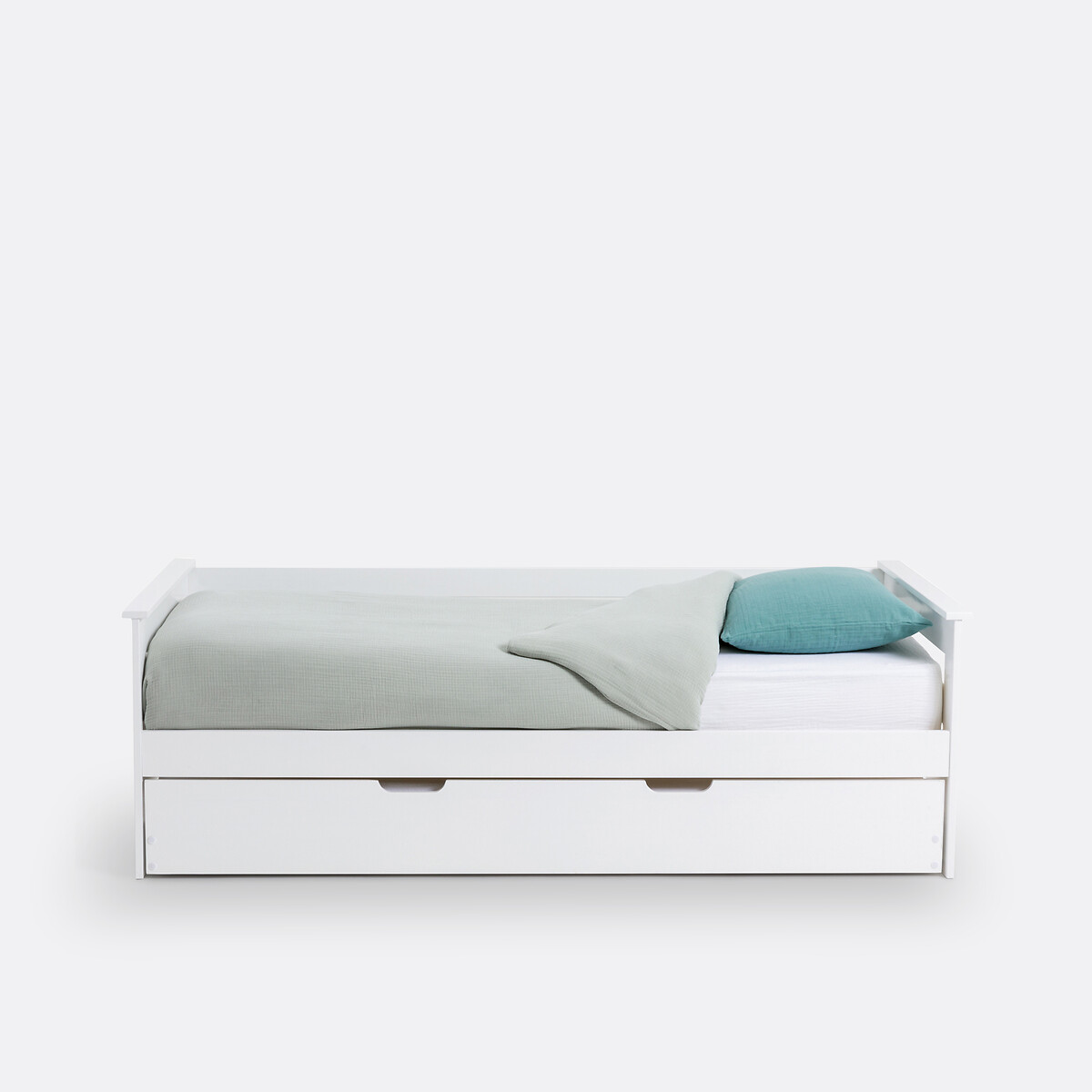 Lit banquette gigogne en pin, ELLIS blanc, LA REDOUTE INTERIEURS