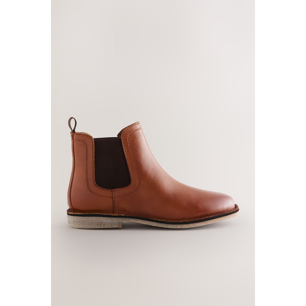 Bottes chelsea en cuir marron fauve, NEXT