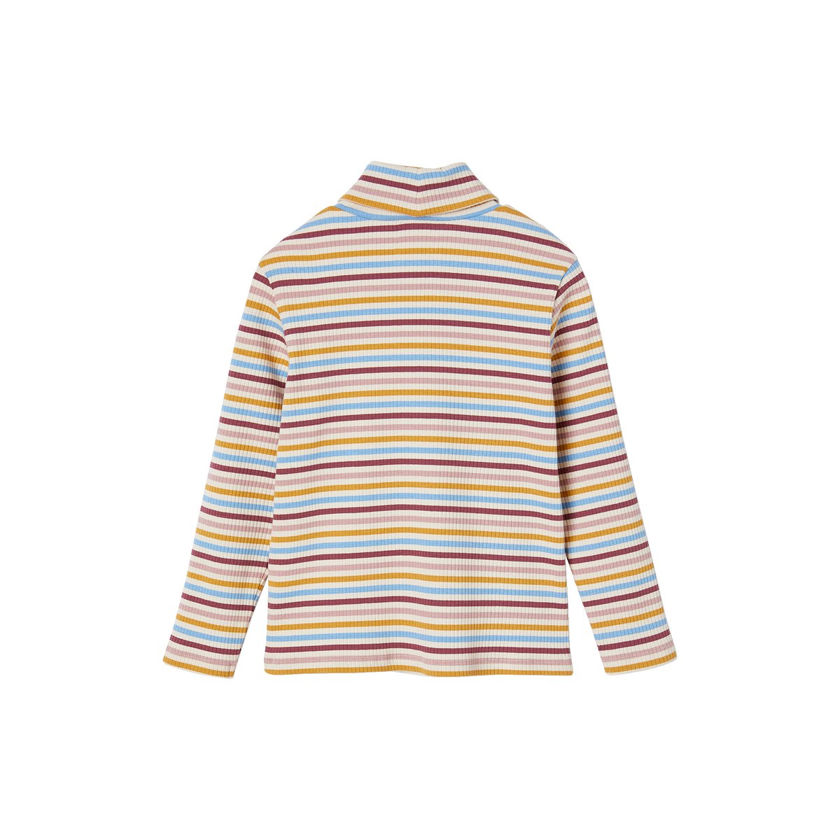 T-shirt col roulé en côtes multicolore, VERTBAUDET