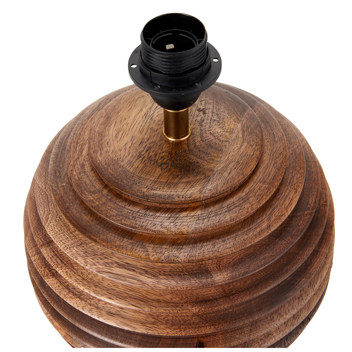Preslie Turned Wood Table Lamp Base brown, SO'HOME