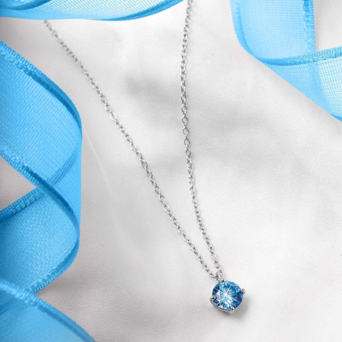Collier en argent 925 AURORA bleu clair, BLUESPIRIT