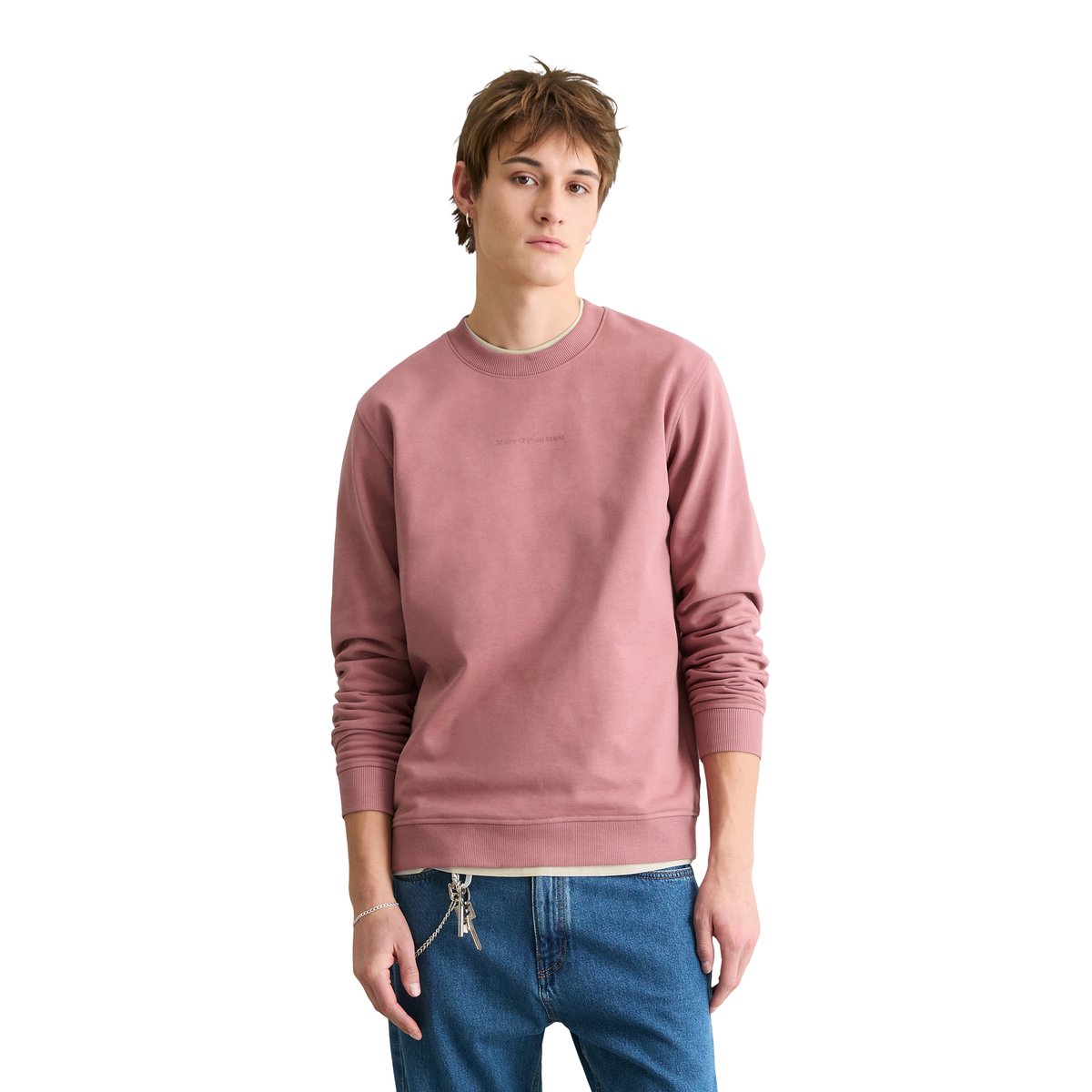Sweat-shirt DfC régulier en sweat doux en coton bio violet, MARC O’POLO DENIM