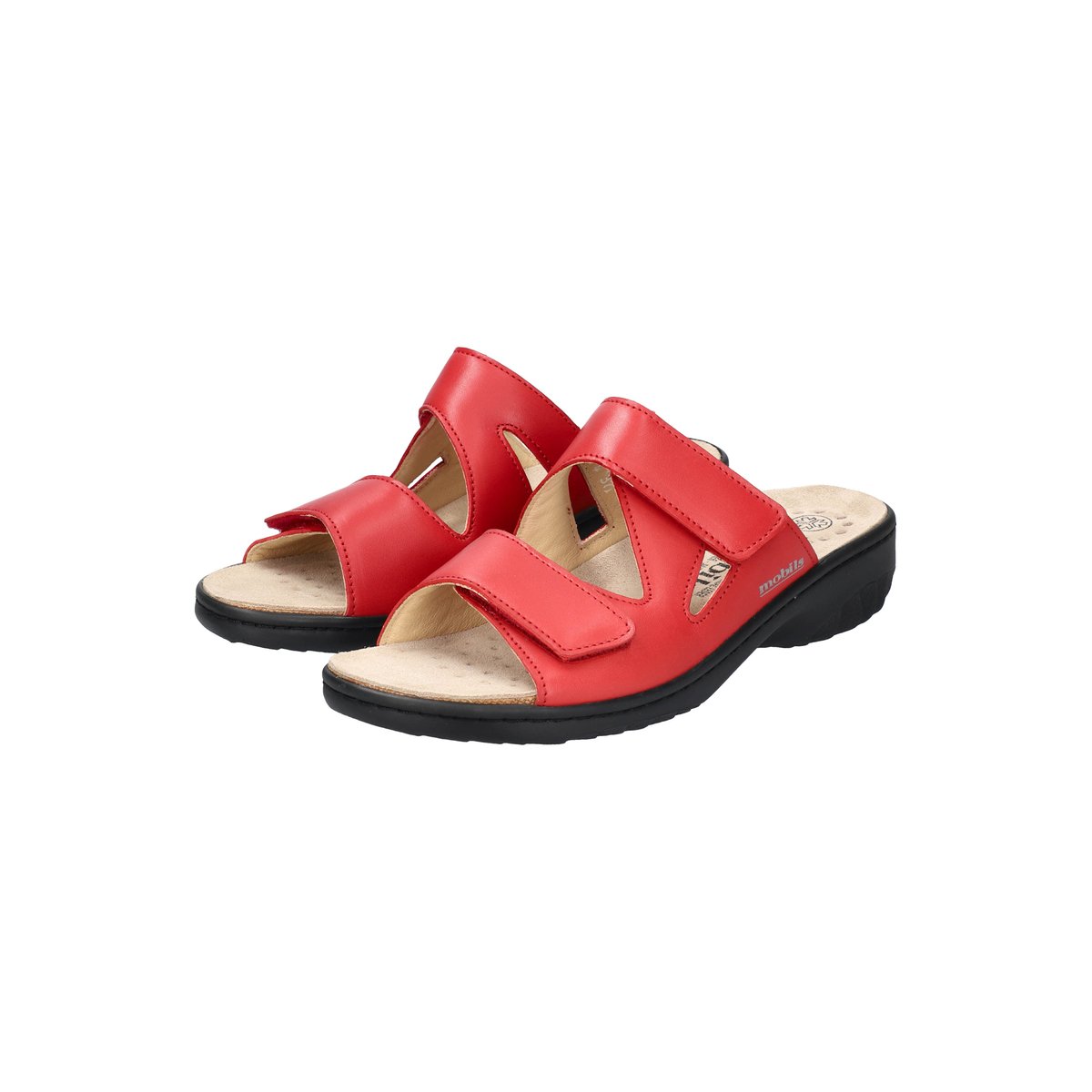 Sandales en cuir GEVA rouge ecarlate p5142758, MEPHISTO