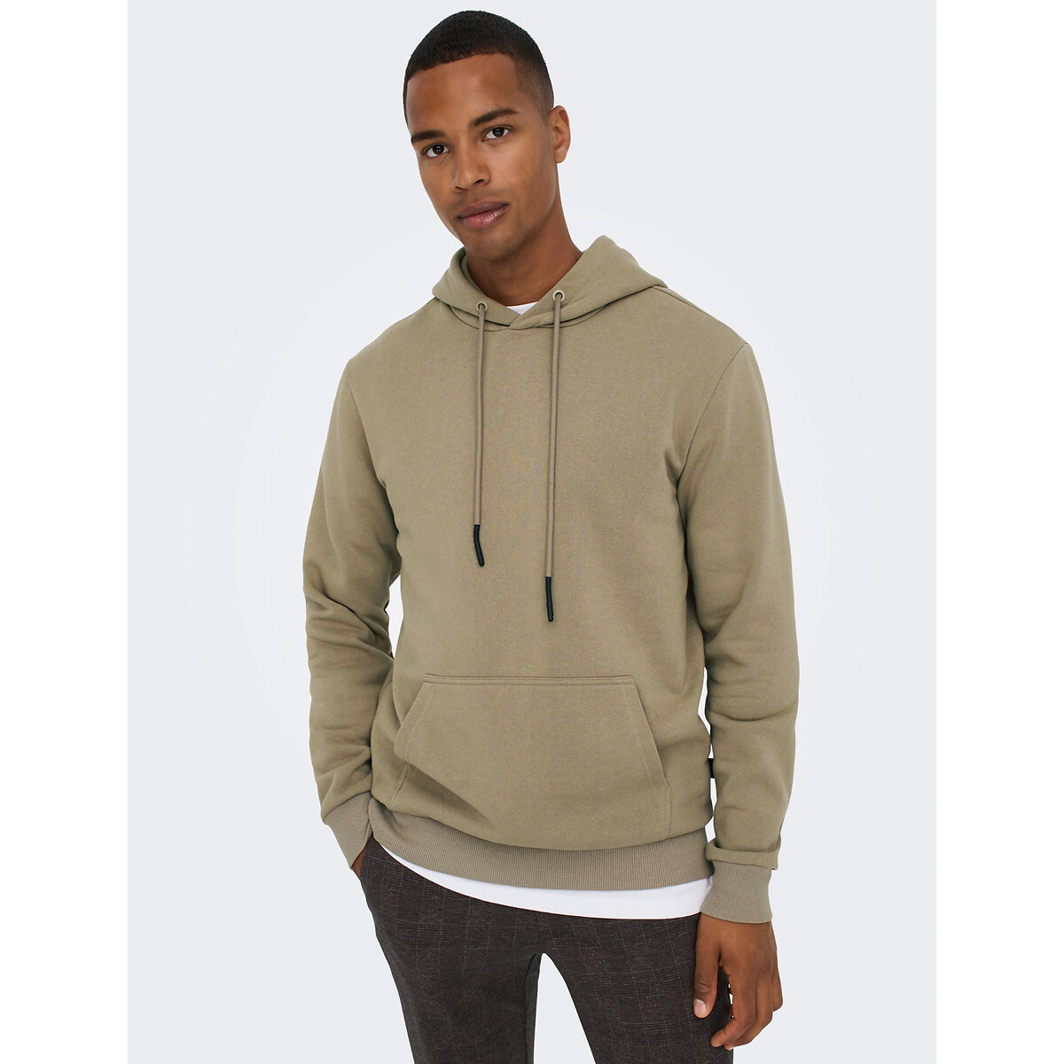 Sweat à capuche Ceres Life beige grisé, ONLY & SONS