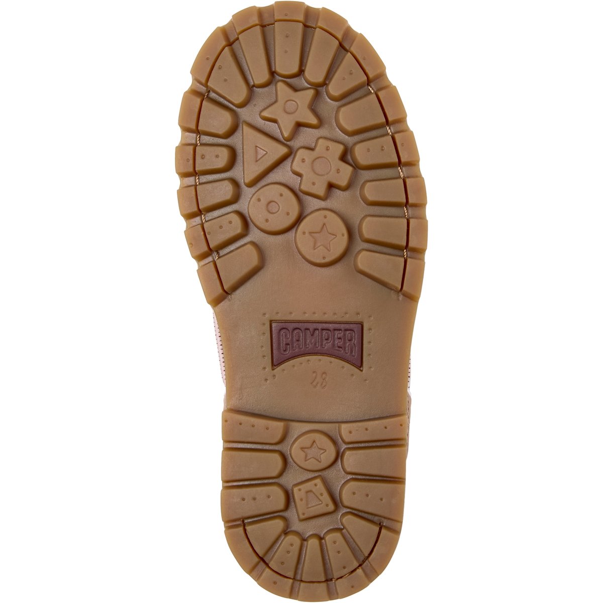 Derbies Compas Twins Smooth Leather rose rouge 008, CAMPER