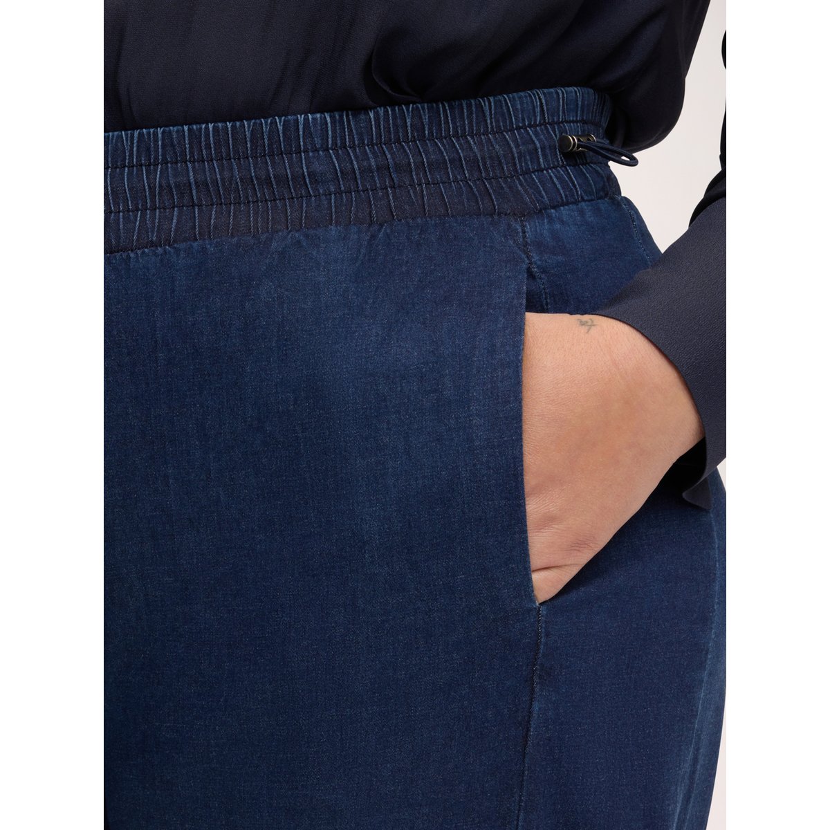 Jean Balloon avec cordon de serrage bleu, FIORELLA RUBINO