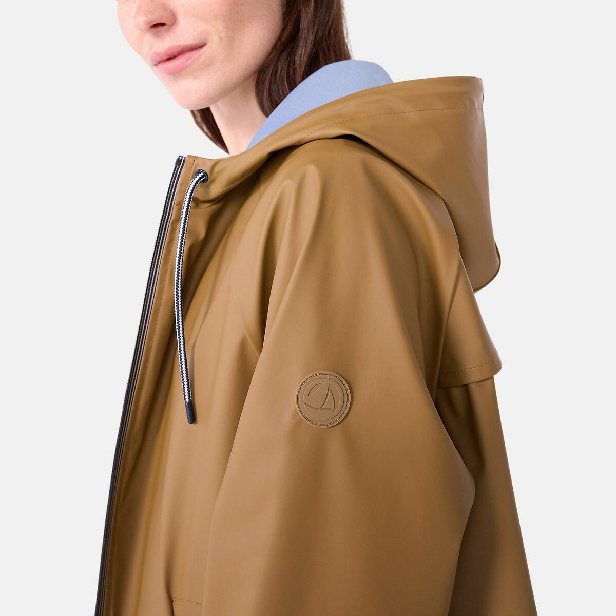 Two-Tone Waxed Jacket beige, PETIT BATEAU