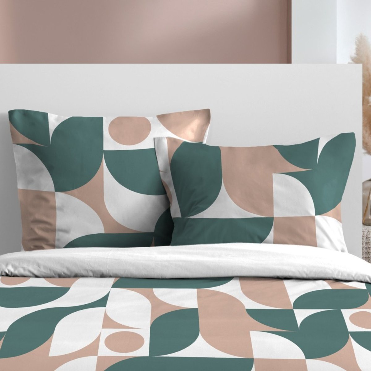 Housse de couette 240x220 JOAKIM + 2 taies 100% microfibre multicolore, DECORATIE