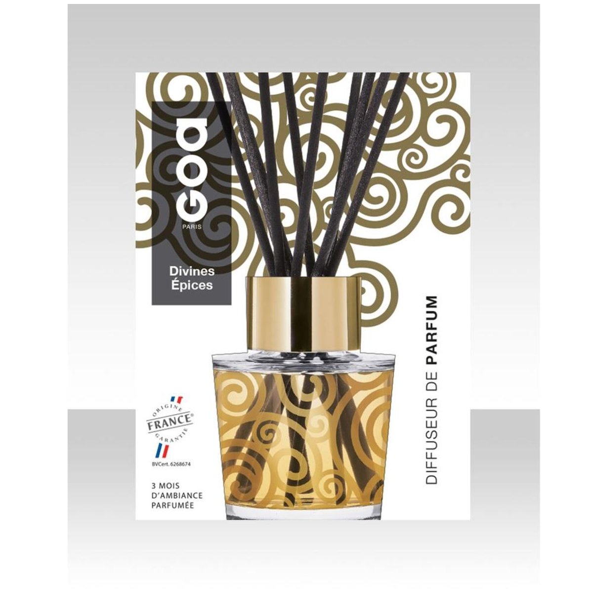 Parfum d'intérieur - Goatier 200 ml divines épices jaune, GOA