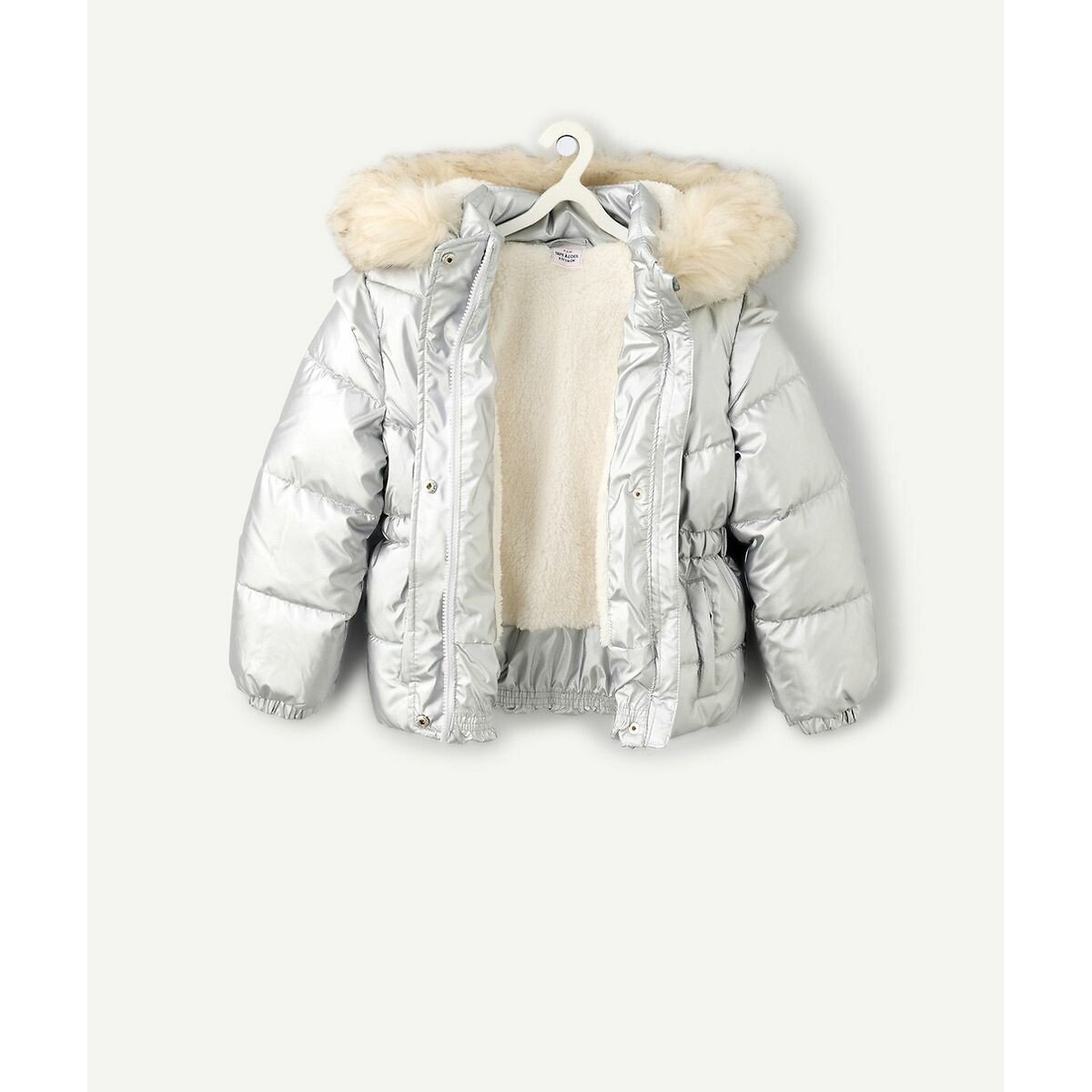 Hooded Padded Jacket silver-coloured, TAPE A L'OEIL