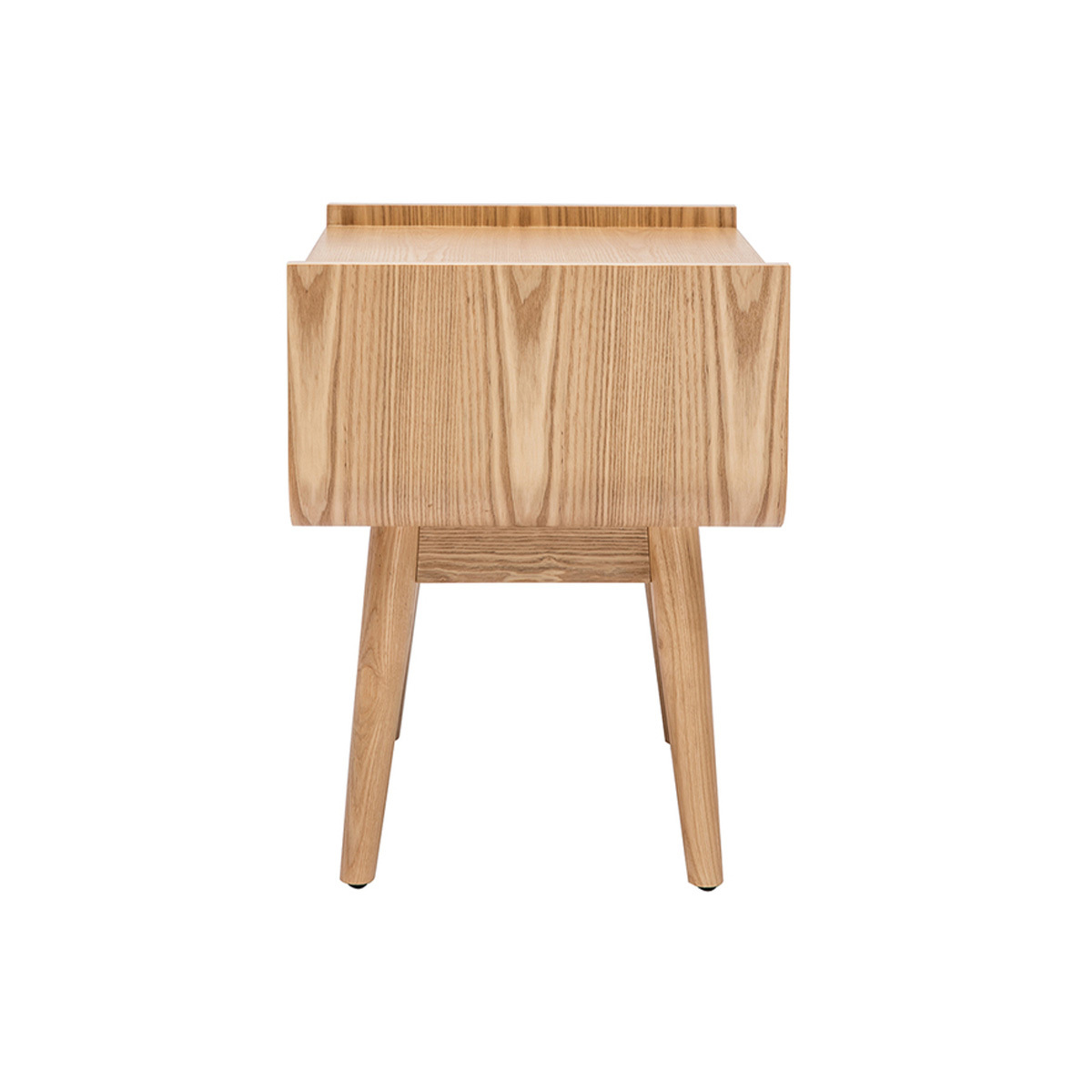 Tables de chevet avec tiroir en bois clair frêne et cannage rotin (lot de 2) ATHÈNE frêne, MILIBOO