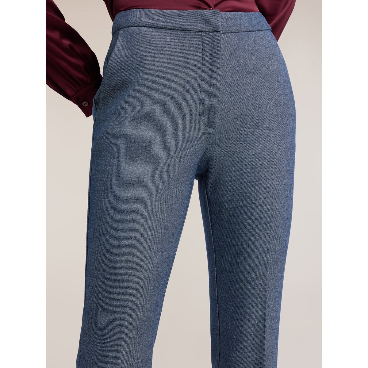 Pantalon flare teint dans la masse light - blue, MOTIVI