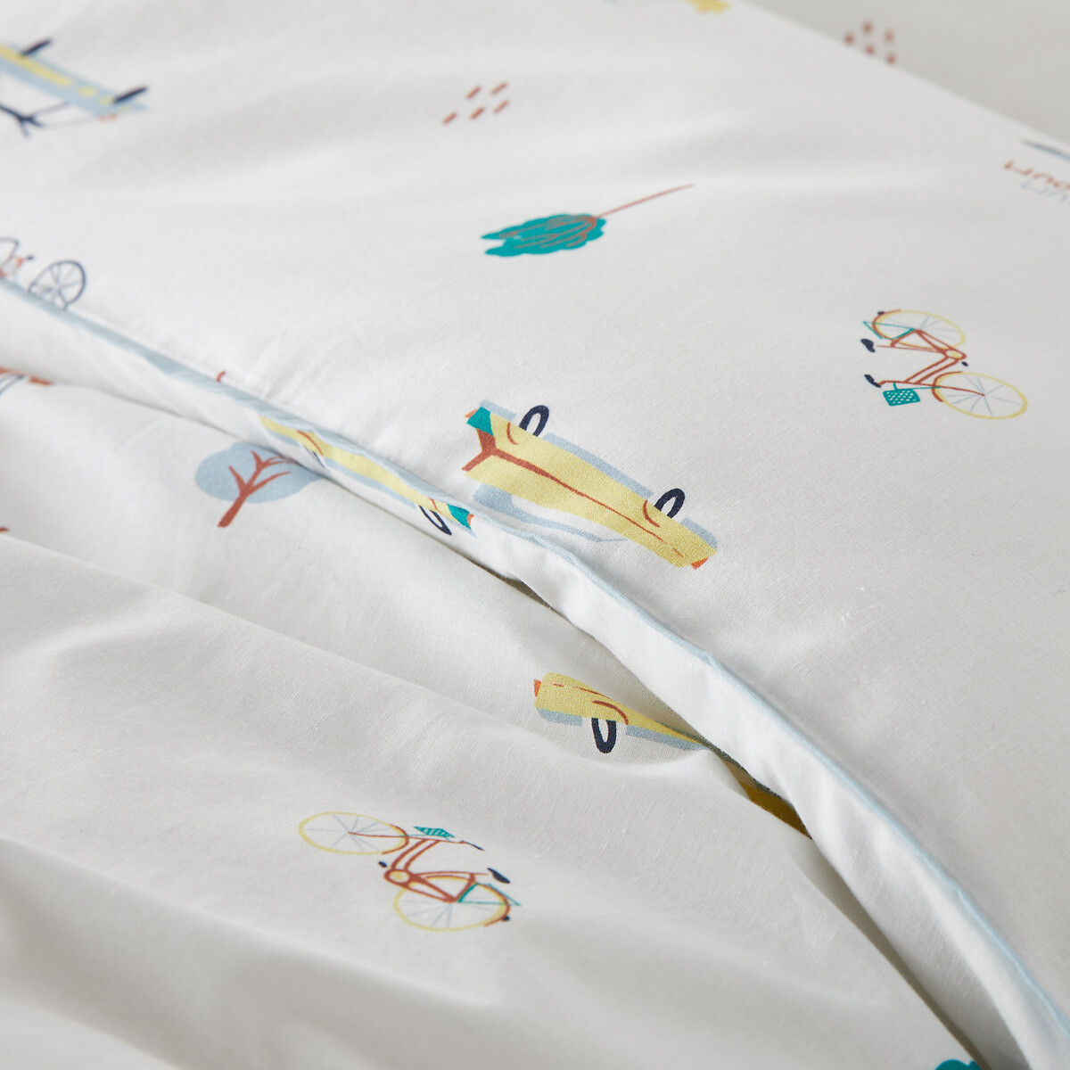 Parure de lit 50% coton recyclé, Emiliano imprimé, LA REDOUTE INTERIEURS