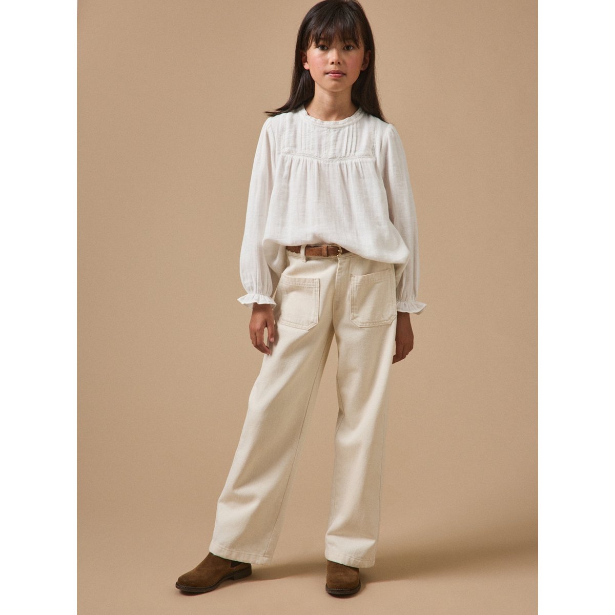 Chemise trousseau  gaze de coton ecru, CYRILLUS