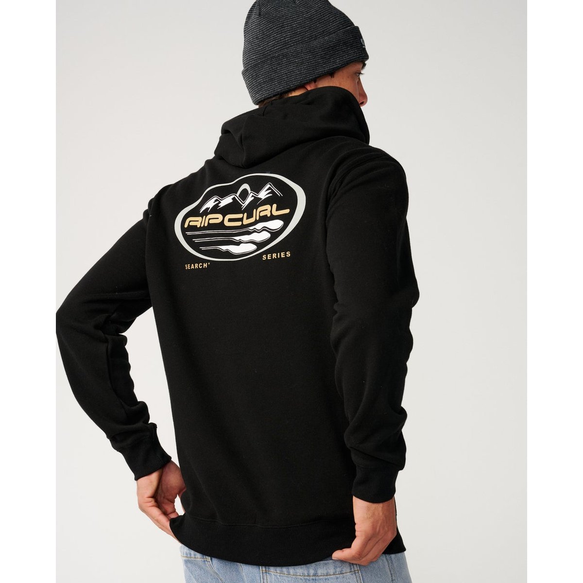 Sweat à capuche SEARCH SERIES Line Up black, RIP CURL