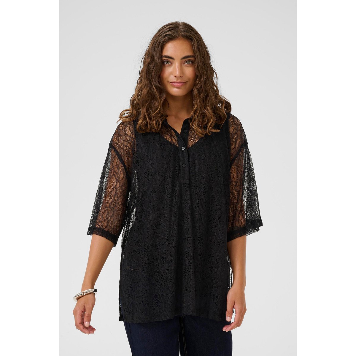 Blouse à manches courtes noir black, CULTURE
