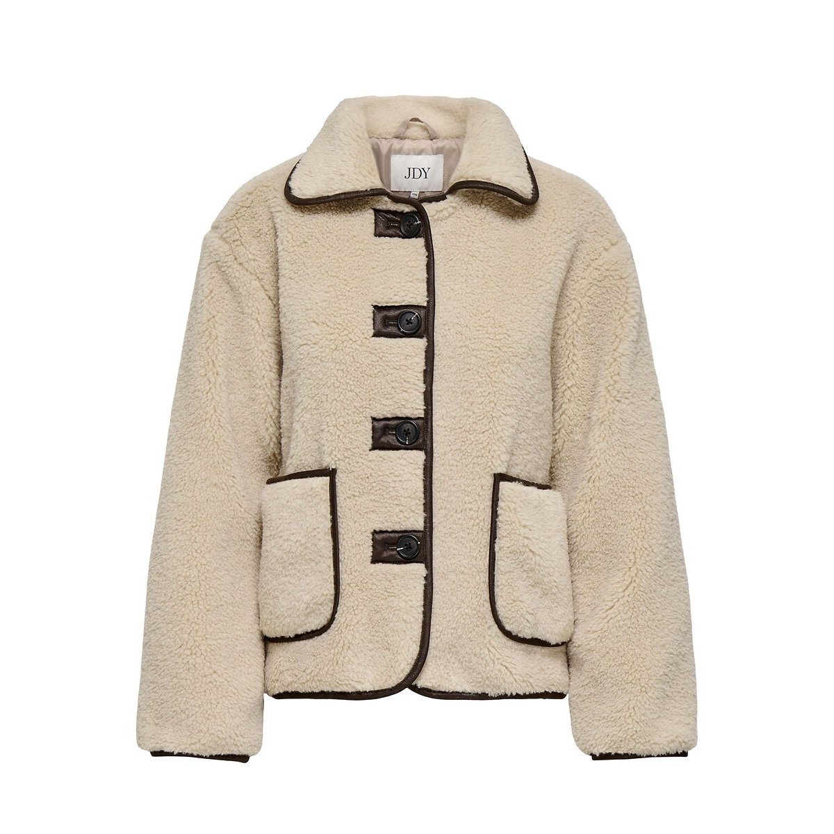 Sherpa Button-Up Coat beige, JDY