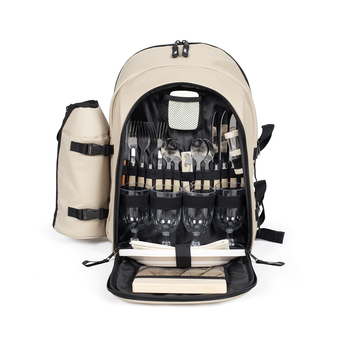 Sac à dos pique-nique 4 personnes crème, LIVOO