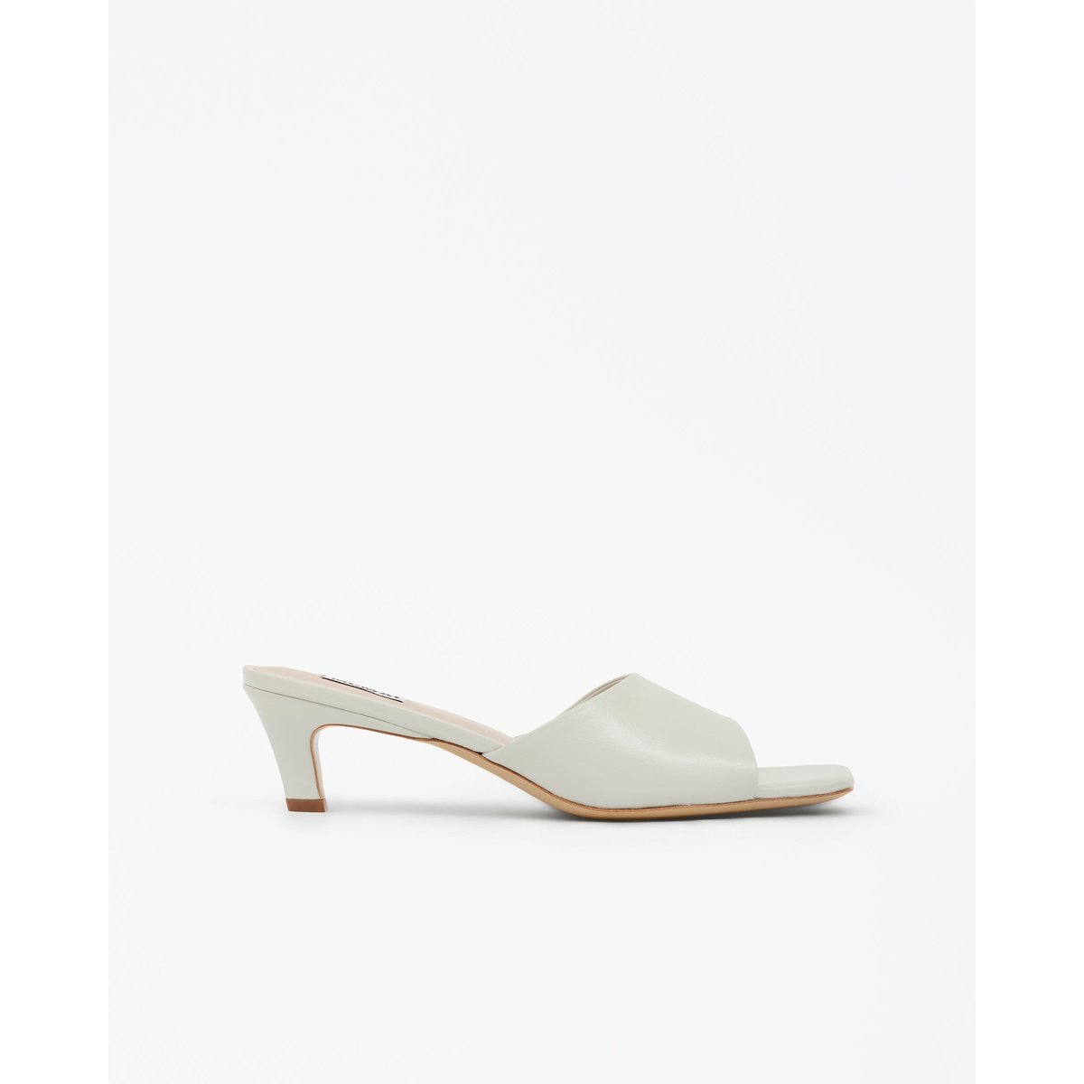 Mules à bout carré et effet froissé LIZ blanc, MI MAI