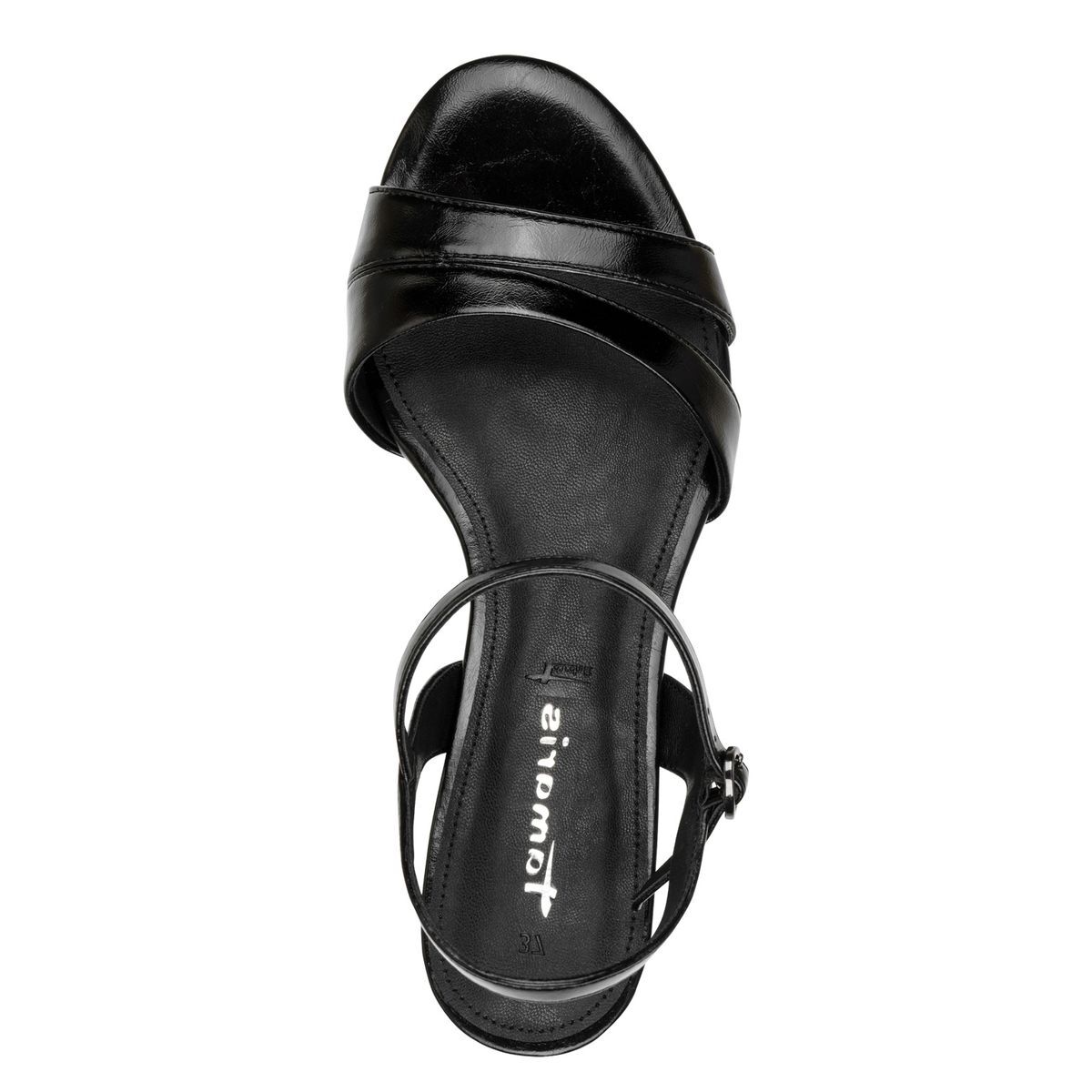 Sandale à talon en boucle noir, TAMARIS