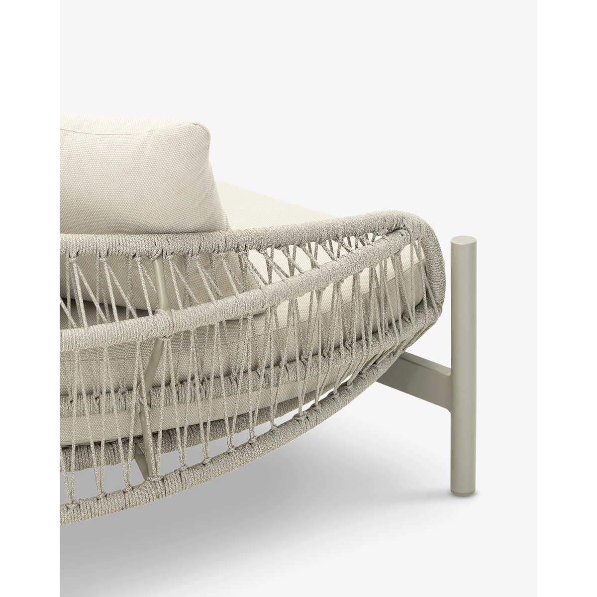 Lounge, aluminium et corde, MILOS beige, DEFORA HOME