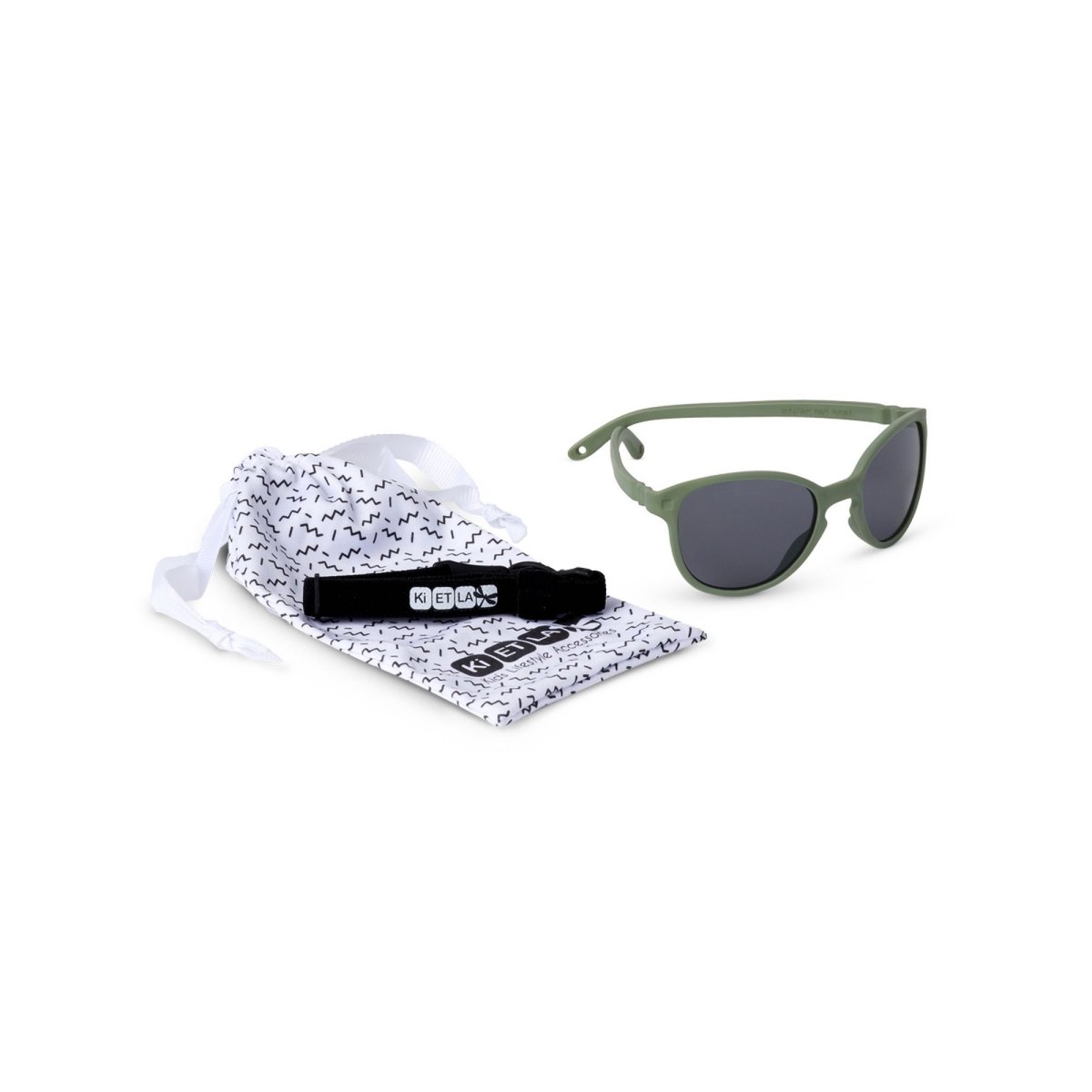 Lunettes de soleil bébé 1-2 ans Wazz Kaki vert, KI ET LA