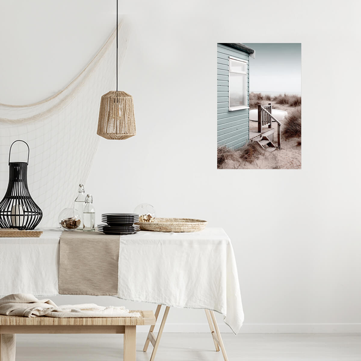 Tableau Mural Cabane Sur Plage PLAGE tableaux sur toile-bleu, CEANOTHE