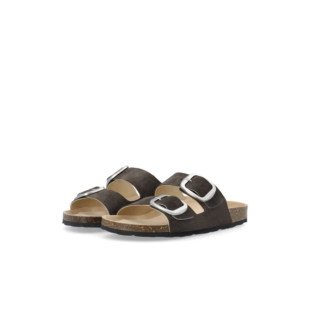 Mules Plates marron - brown, BIANCO