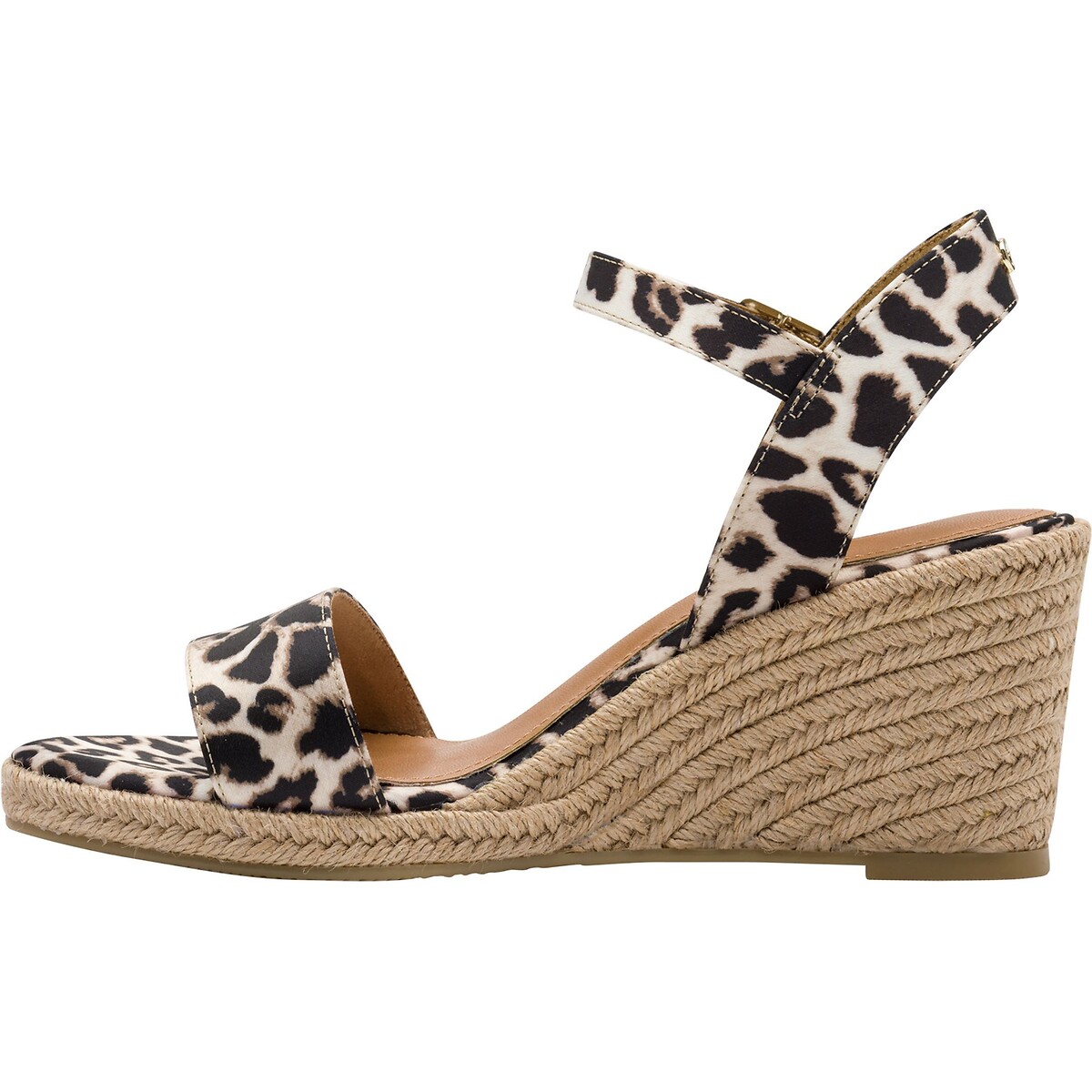 Espadrilles met sleehak luipaardprint, TAMARIS