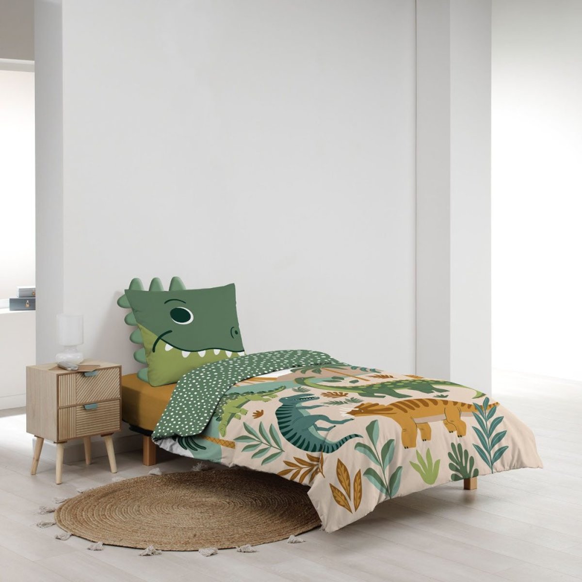 Housse de couette 140x200 + 1 taie KIDINO 100% coton color, DECORATIE