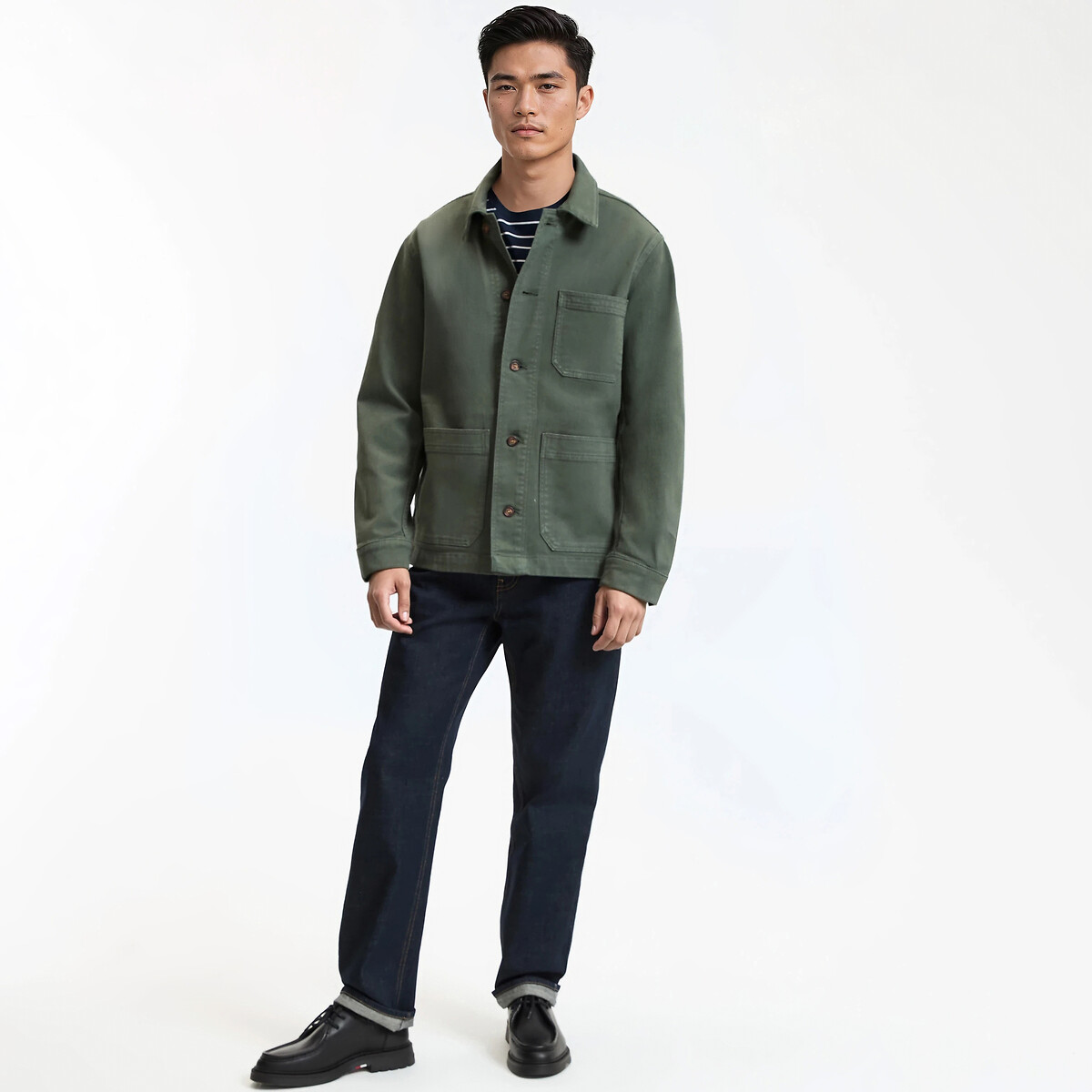 Signatures Hector Cotton Twill Utility Jacket khaki green, LA REDOUTE COLLECTIONS