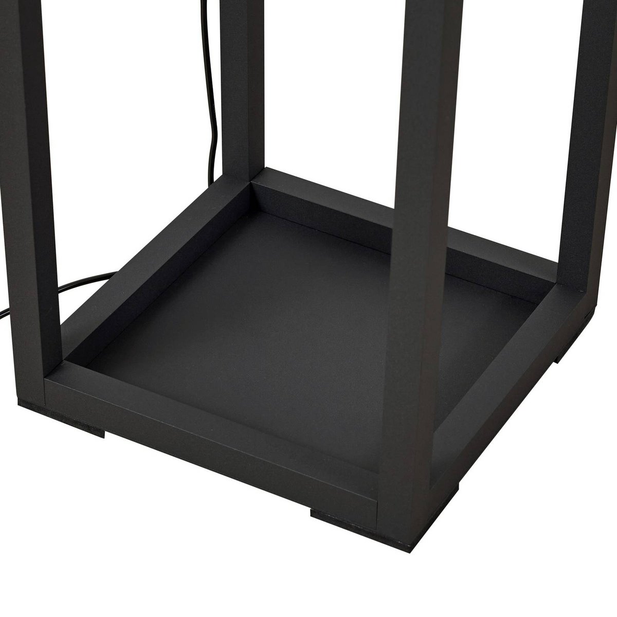 Lampadaire en métal moderneLED, Birta noir, LINDBY