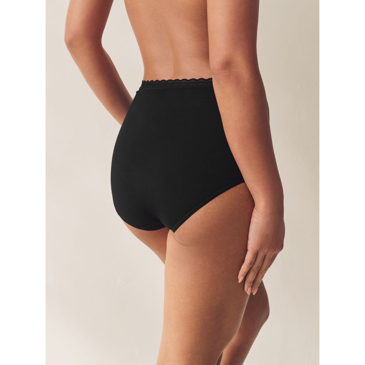 Culotte en coton spécial ménopause, lot de 2 noir/blanc, NEXT