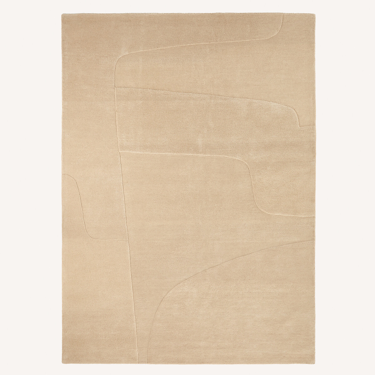 Tapis contemporain laine, tufté main XL, Sahil sable, AM.PM