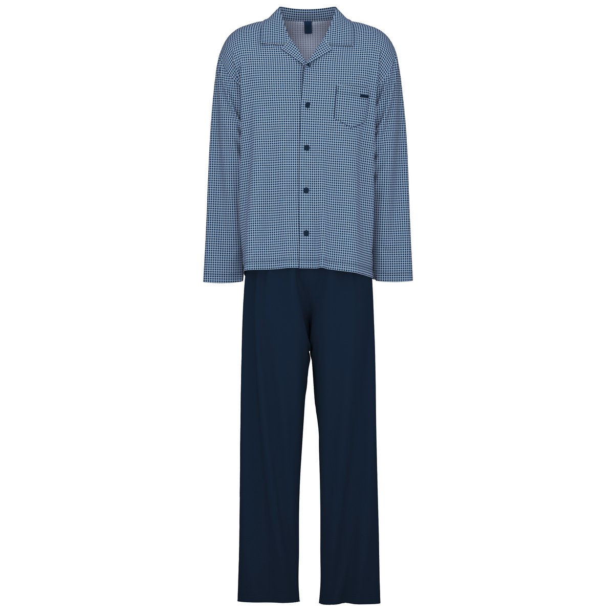 Pyjama boutonné sur toute la longueur manches longues Coton RELAX CHOICE indigo mood, CALIDA