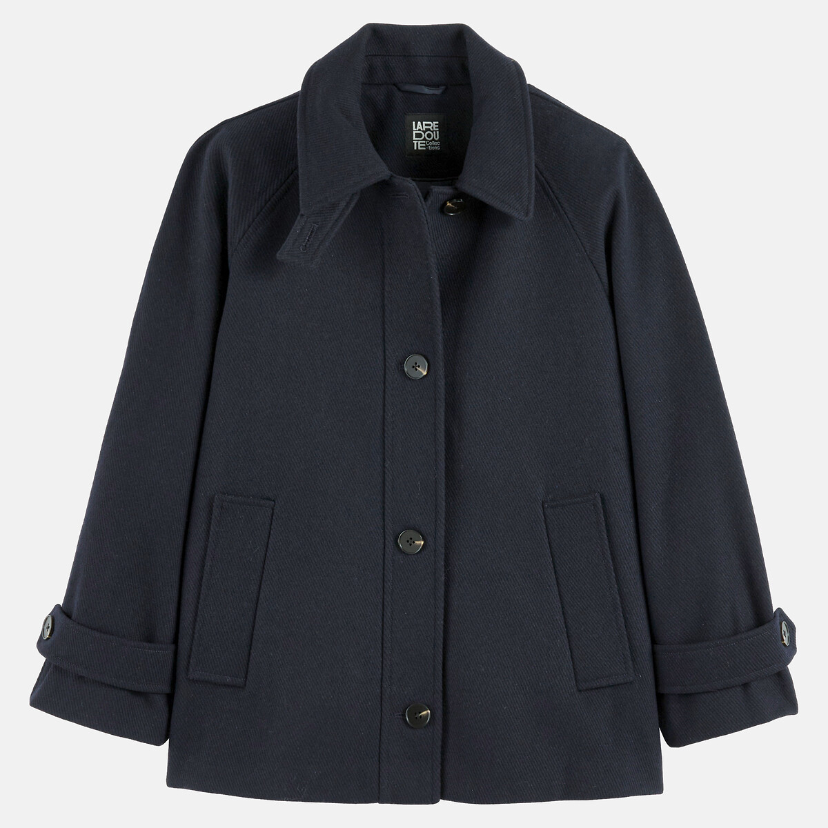 Manteau court et évasé bleu marine, LA REDOUTE COLLECTIONS