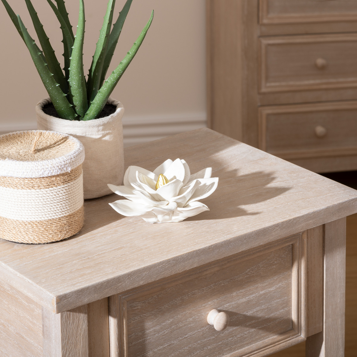 Déco à poser FLEUR blanc, ATMOSPHERA