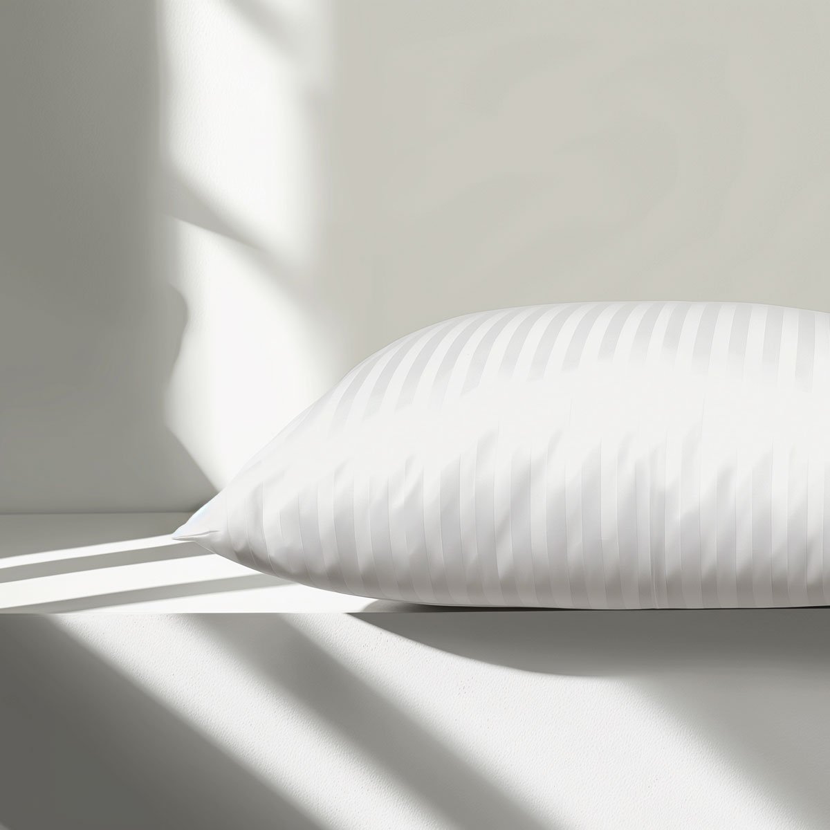 Oreiller Satin rayé - MEDIUM blanc, TOISON D OR