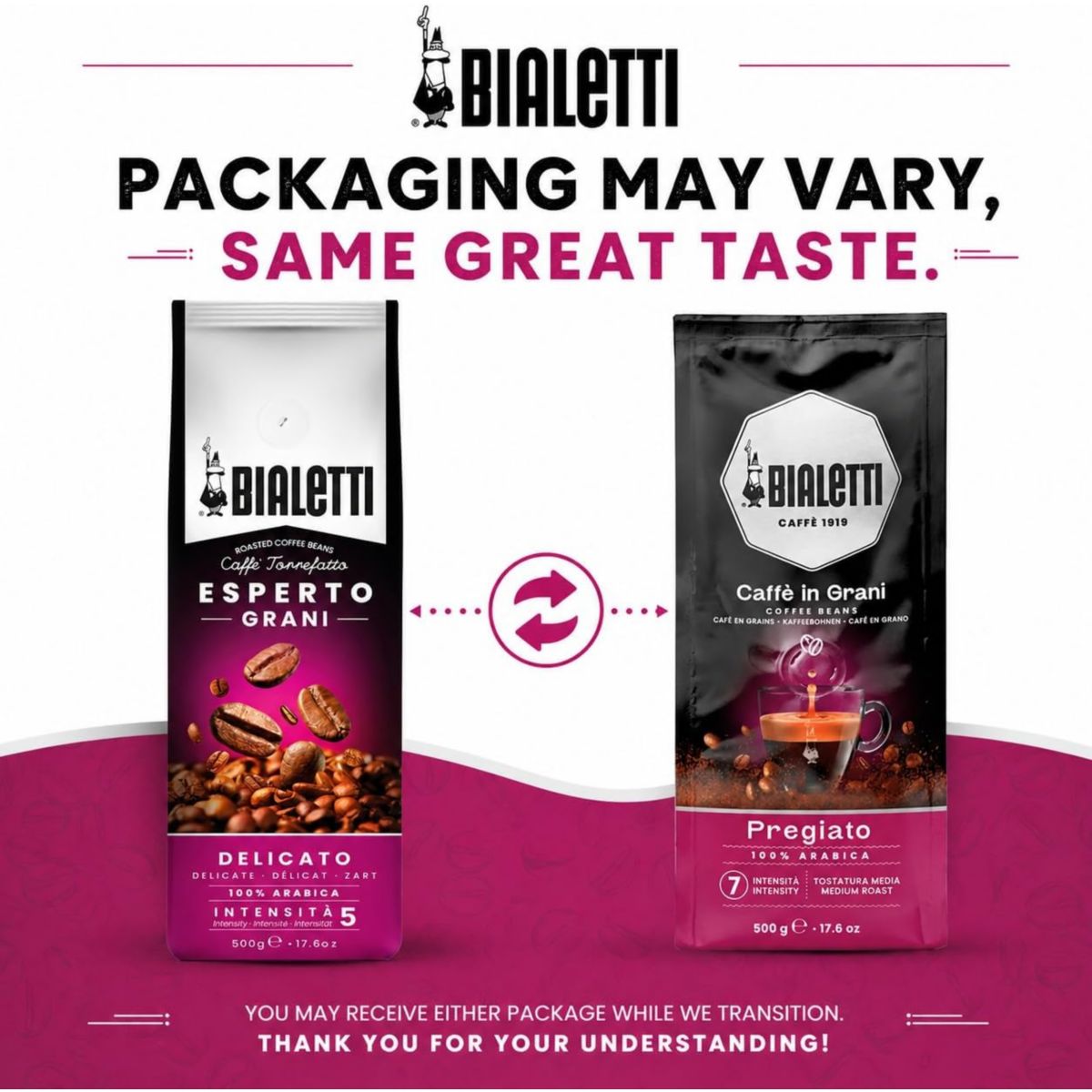 Café en grain Esperto Grani Pregiato 500g couleur unique, BIALETTI