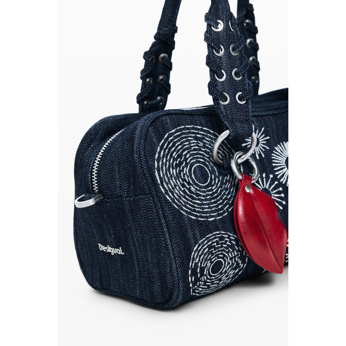 Sac brodé moyen bleu, DESIGUAL