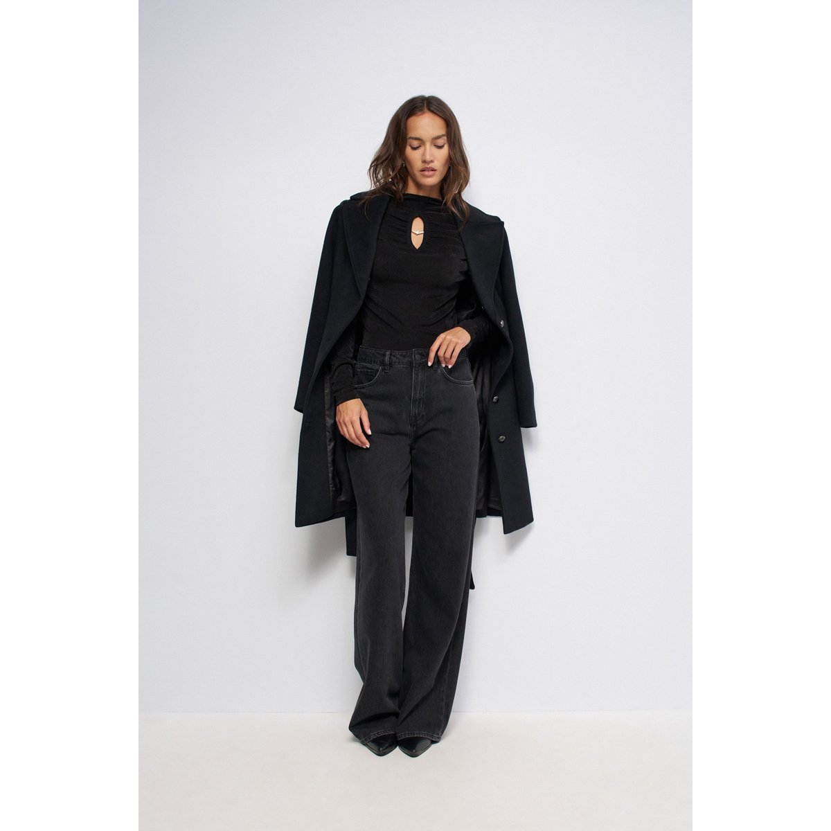 PULL TEXTURÉ AVEC OUVERTURE SUR LA POITRINE rouge, SALSA JEANS
