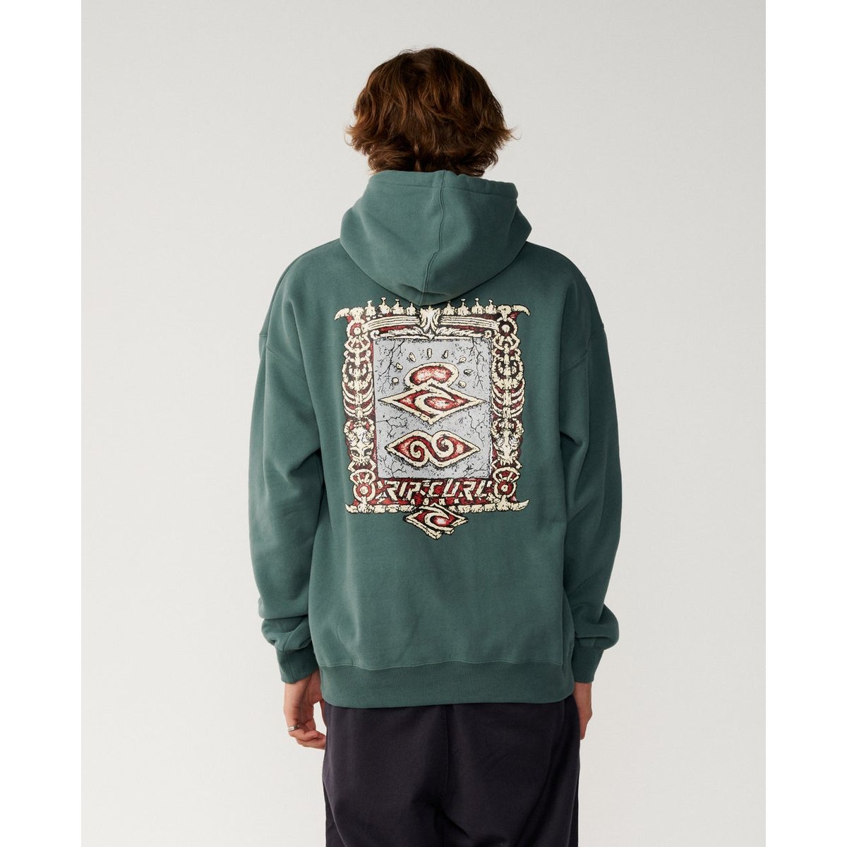 Sweat à capuche Disorder Boneyards muted green, RIP CURL