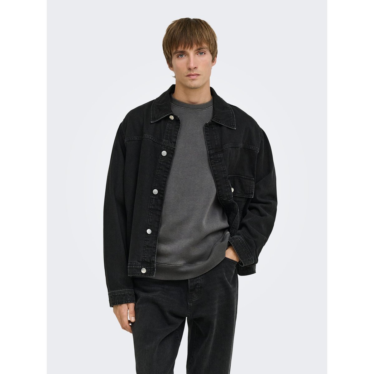 Sweat-Shirt grise - grey pinstripe 1, ONLY & SONS