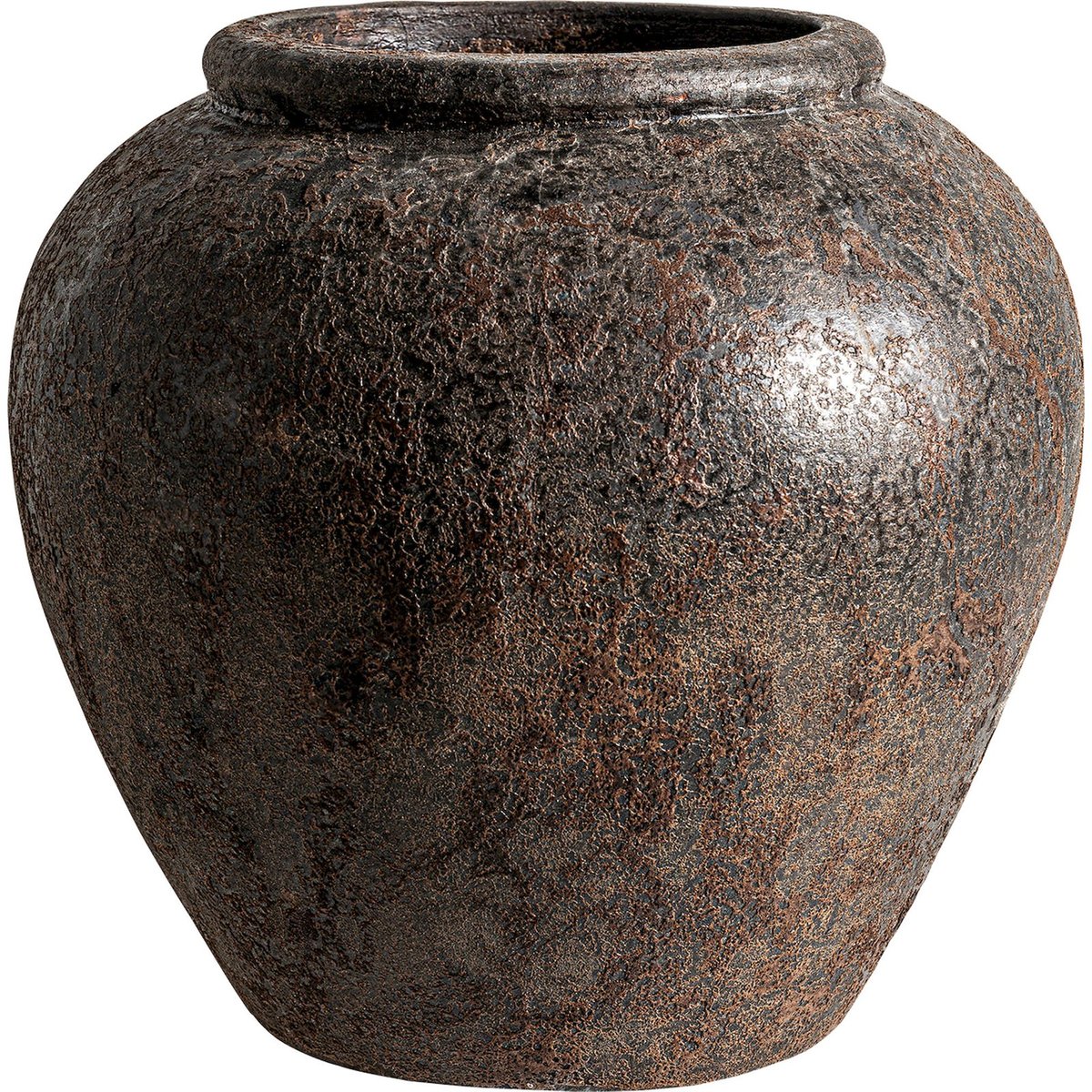 Vase en céramique artisanale, Forme organique marron vieilli, RECOLLECTION