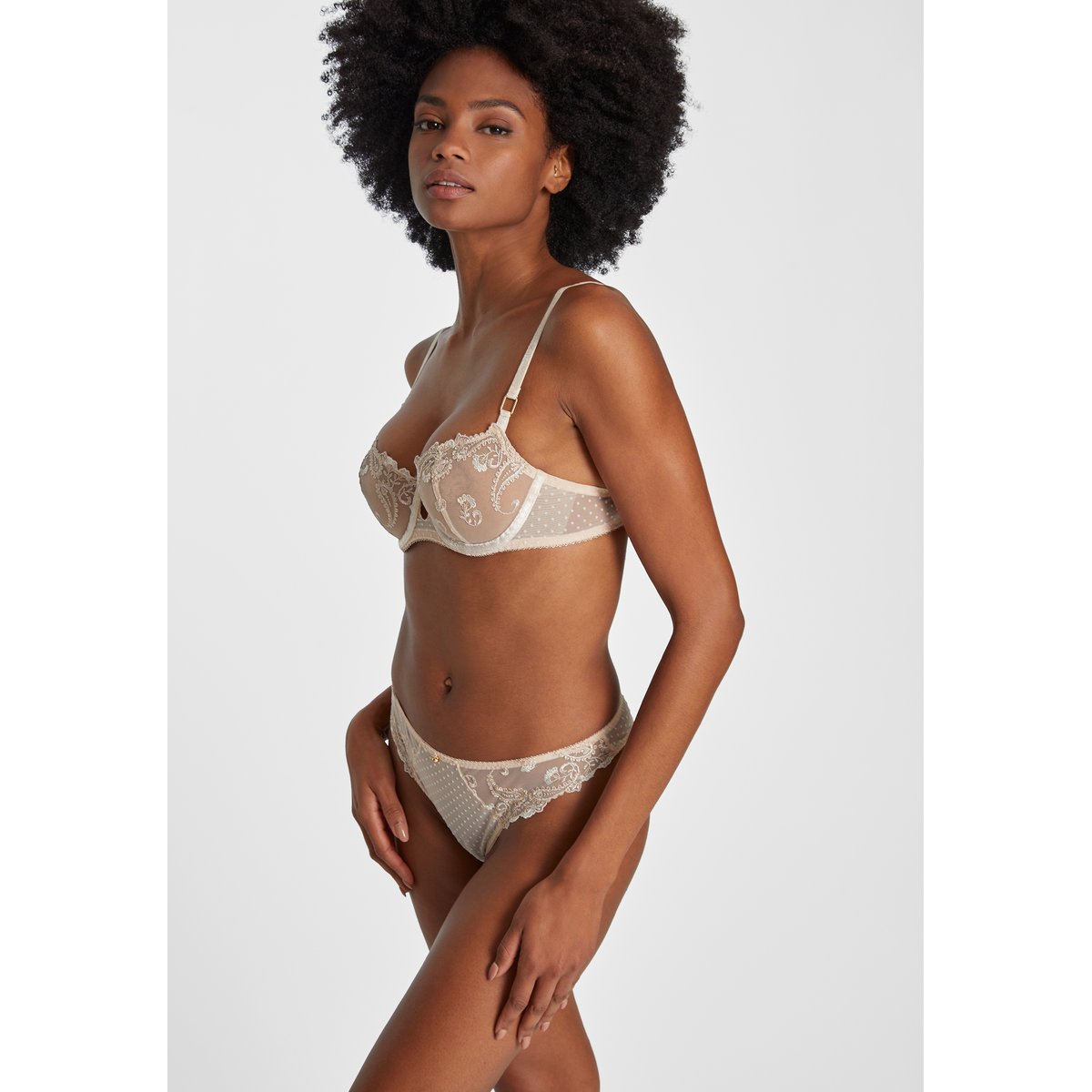 Soutien-gorge corbeille Velvet Memories beige, AUBADE