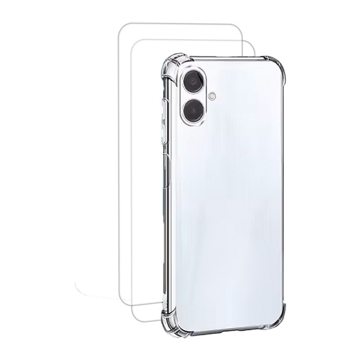 Coque Galaxy A06 antichoc + 2 vitres transparent, EVETANE