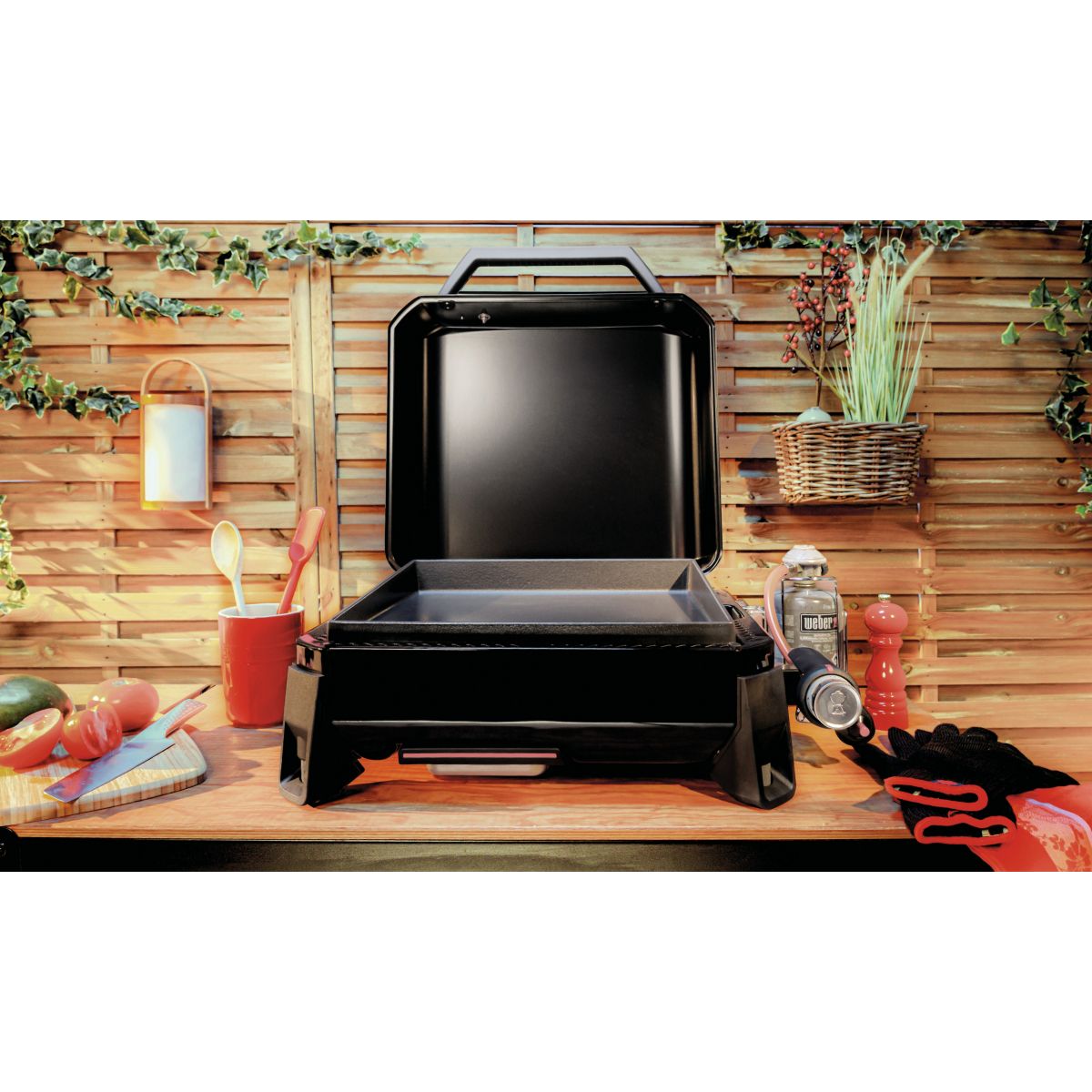 Plancha gaz SLATE GP à poser 43x41 cm noir, WEBER